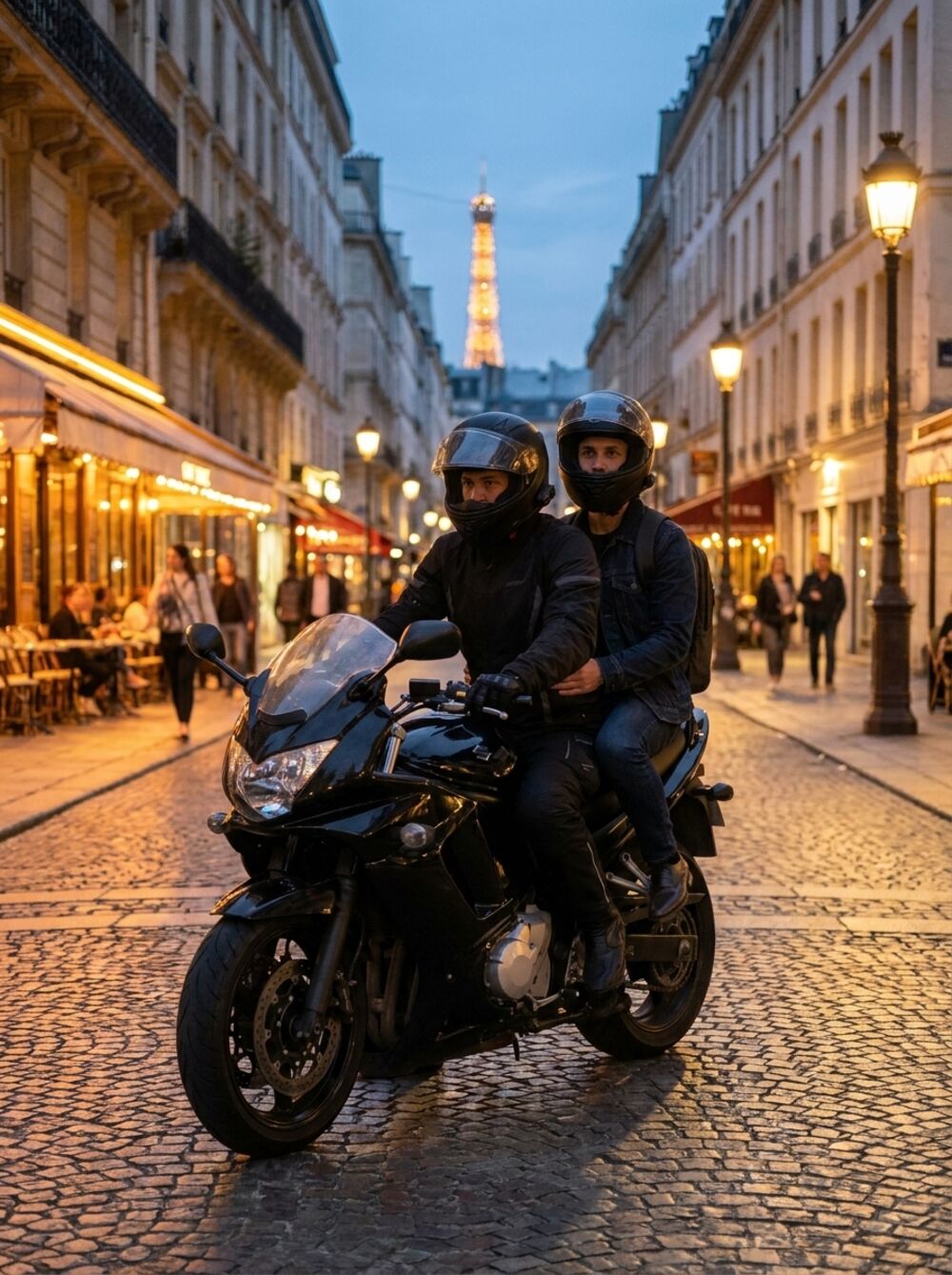 Taxi moto de nuit &agrave; Paris